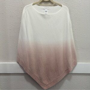 Barefoot Dreams CozyChic Ultra Lite Ocean Breeze Poncho in Ombre Rose Mist OS